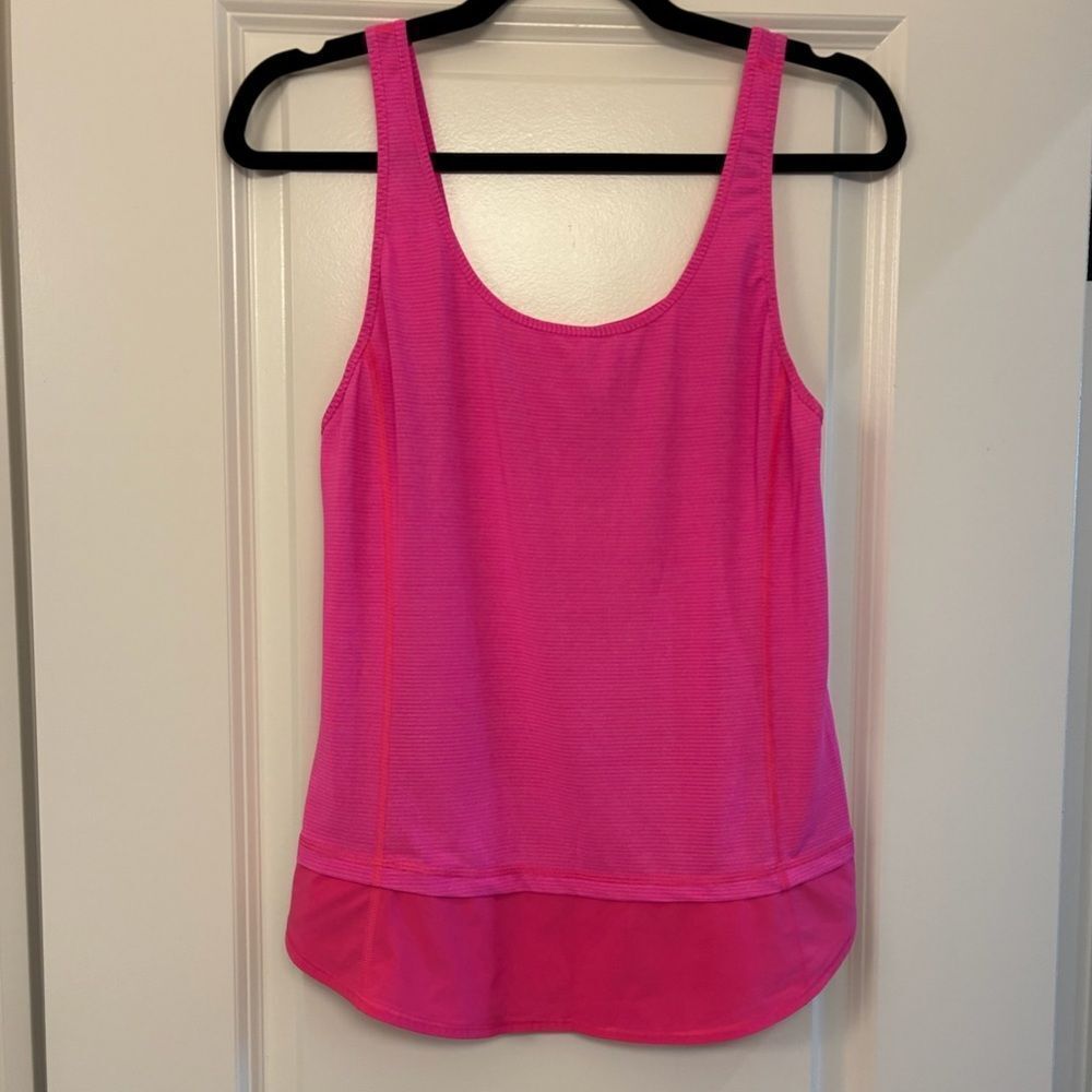 LULULEMON Run Mod Moves Single Tank Top Pink Women’s Size 6